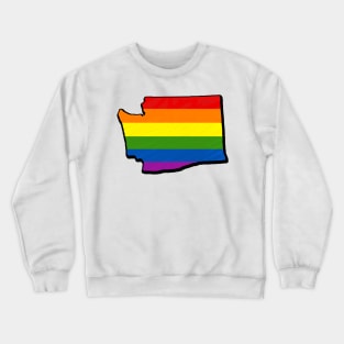 Rainbow Washington Outline Crewneck Sweatshirt